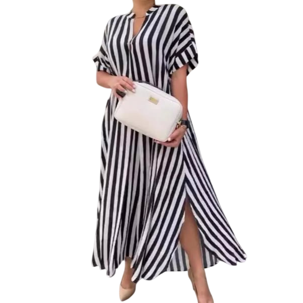 Teyona – Robe longue rayée