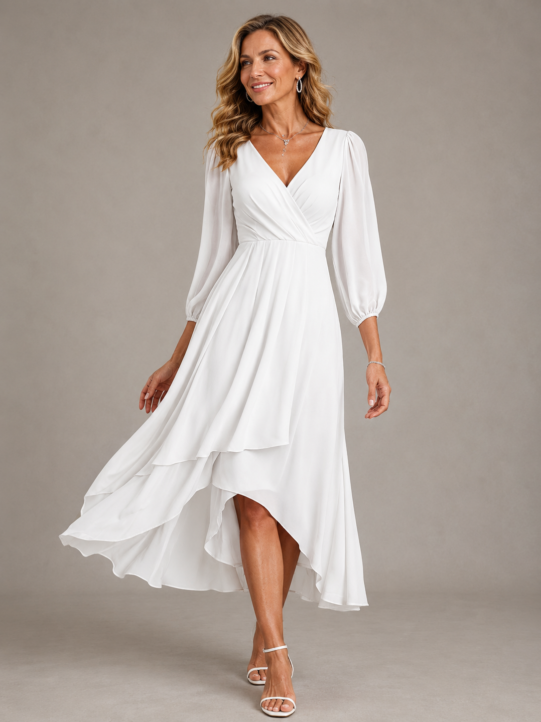 Mia | Elegant V-Neck Long Dress