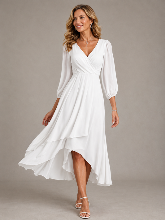Mia | Elegant V-Neck Long Dress
