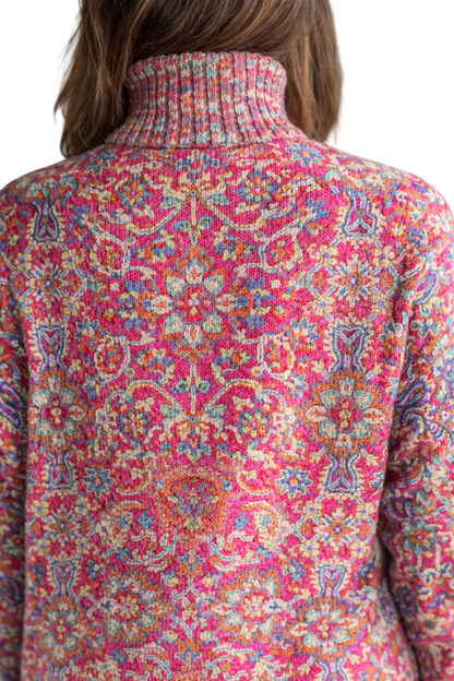 Florence - Floral Knit Turtleneck
