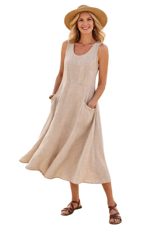 Luna | Comfortable A-Line Midi Dress