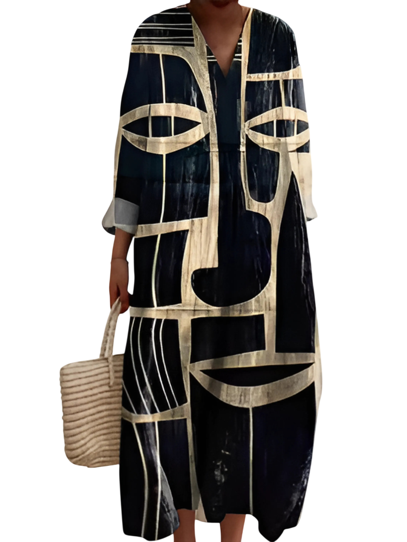 Robe à imprimé géométrique Eclipse Mask