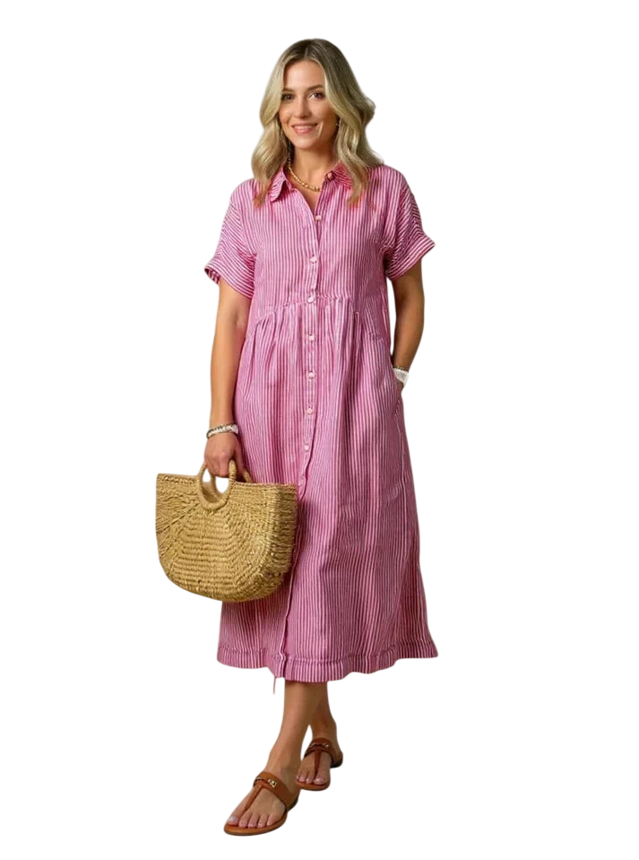 Yonika - Robe Chic à Rayures