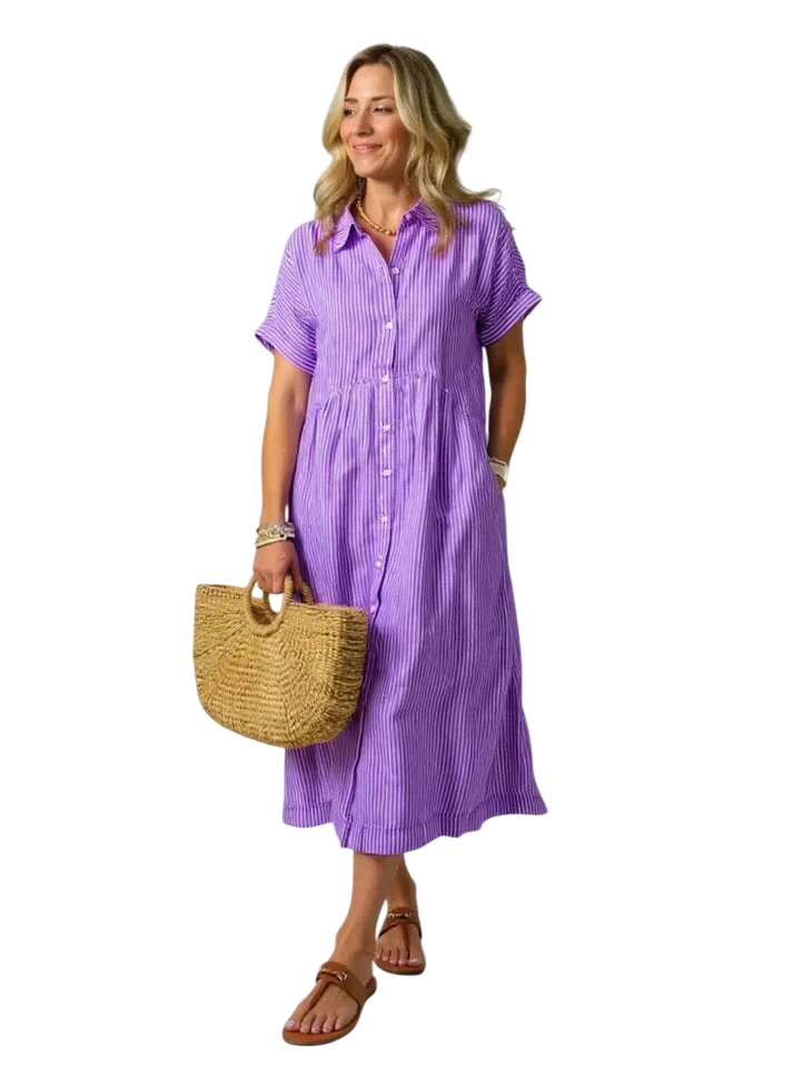 Yonika - Robe Chic à Rayures