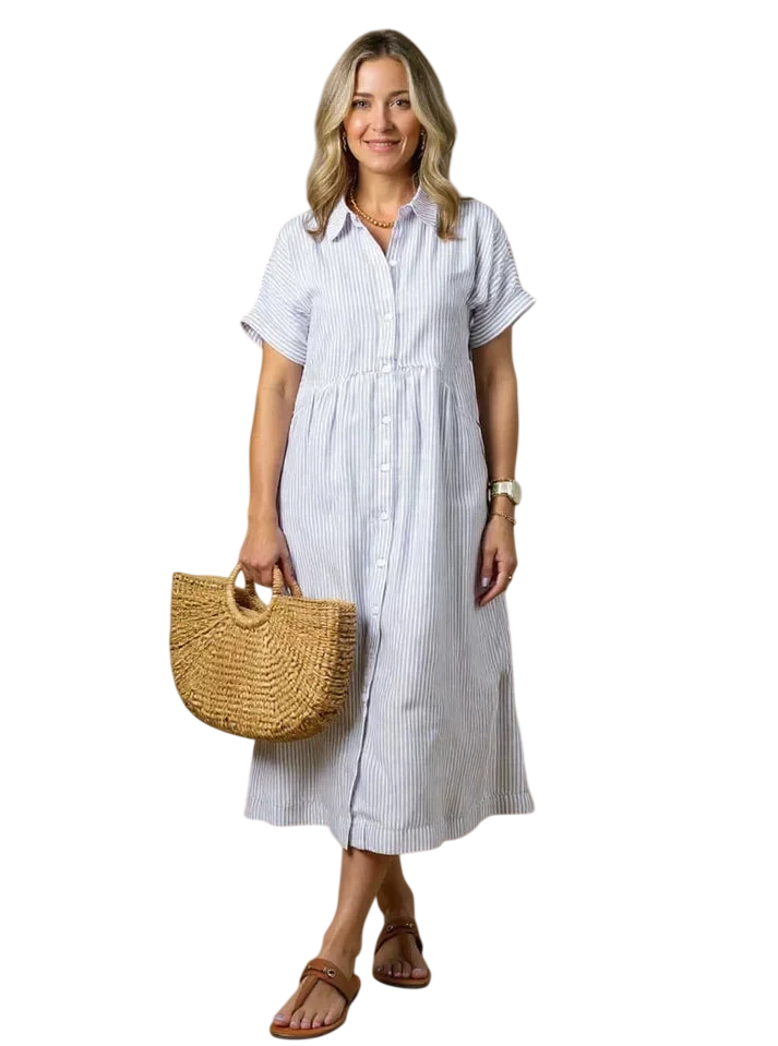 Yonika - Robe Chic à Rayures