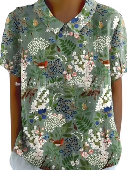Marlene™ | Women Vintage Print Shirt