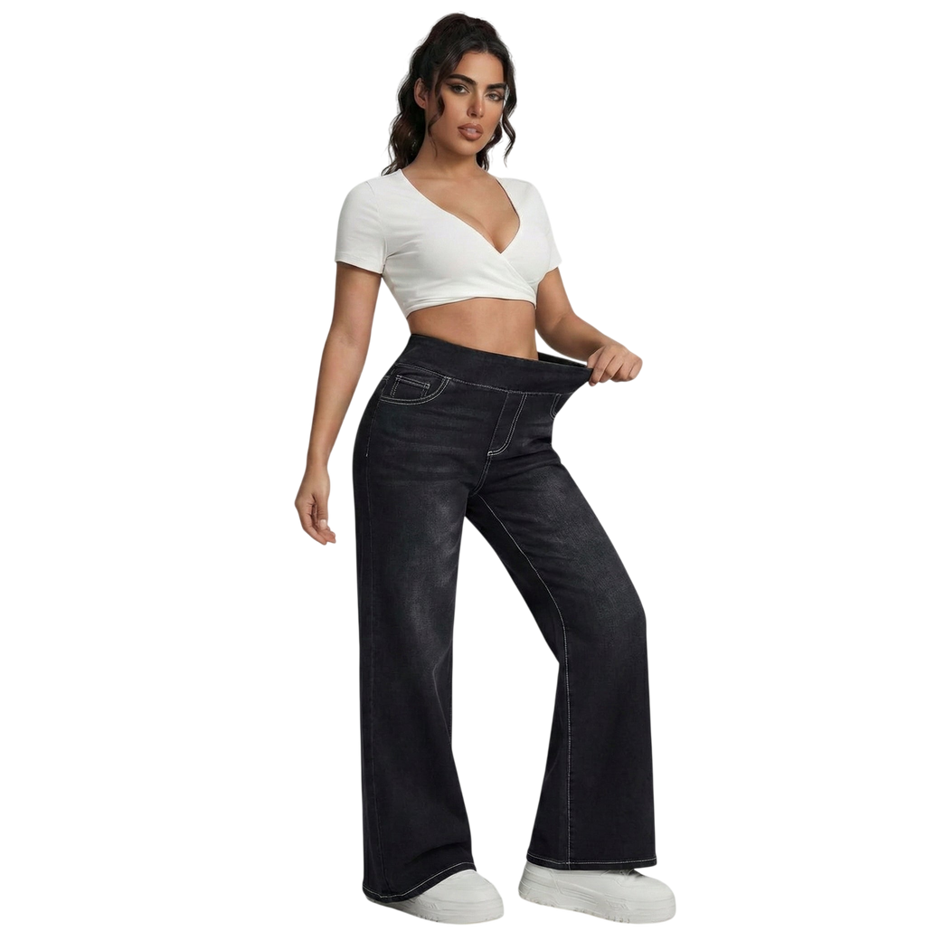 Pantalon large avec contrôle du ventre