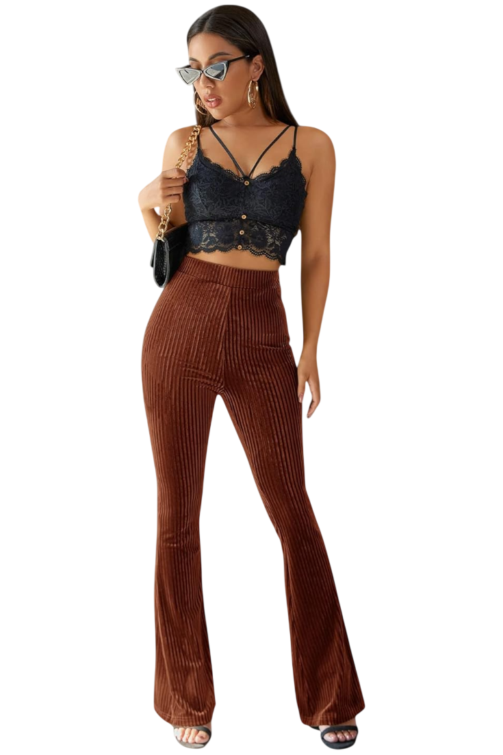 Liset | Pantalon évasé en velours côtelé