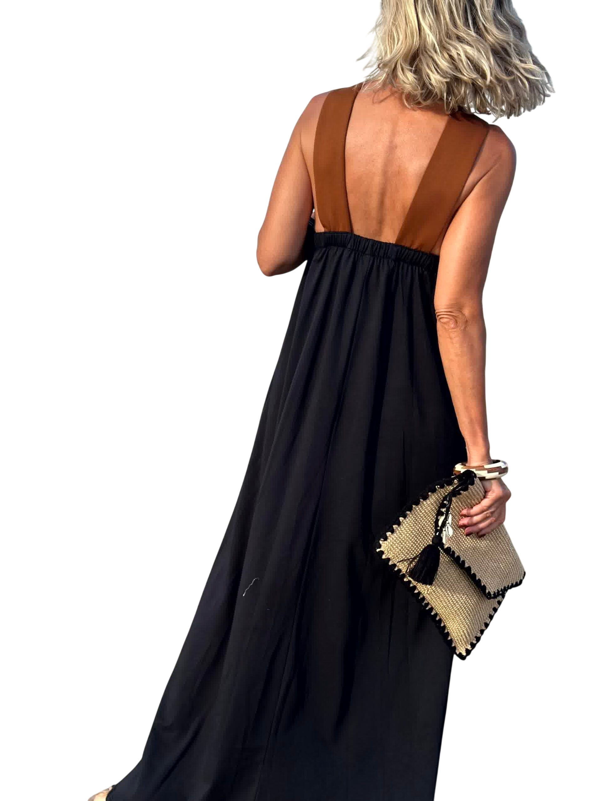 Keira - Robe longue croisée respirante et confortable
