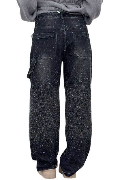 Dariya | Balloon Cargo Jeans with Rhinestone Details