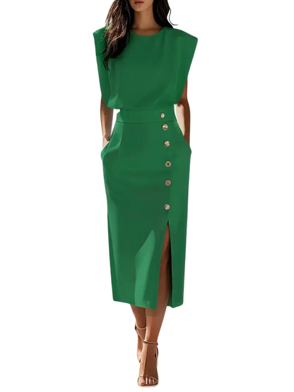 Puti - Midi Dress with Side Slit