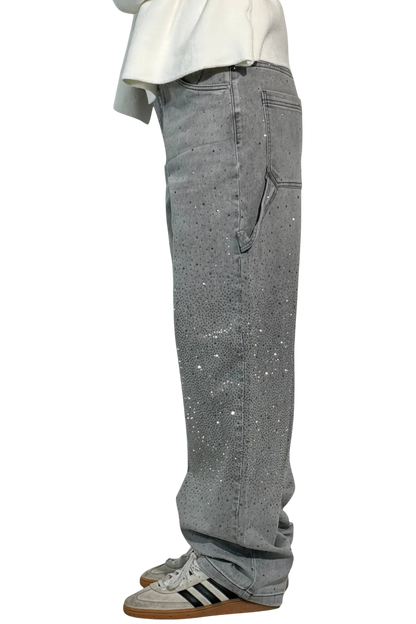 Dariya | Balloon Cargo Jeans with Rhinestone Details