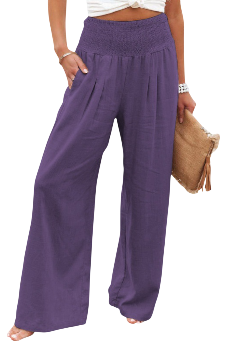 Lexia | Fluid Cotton-Linen Pants
