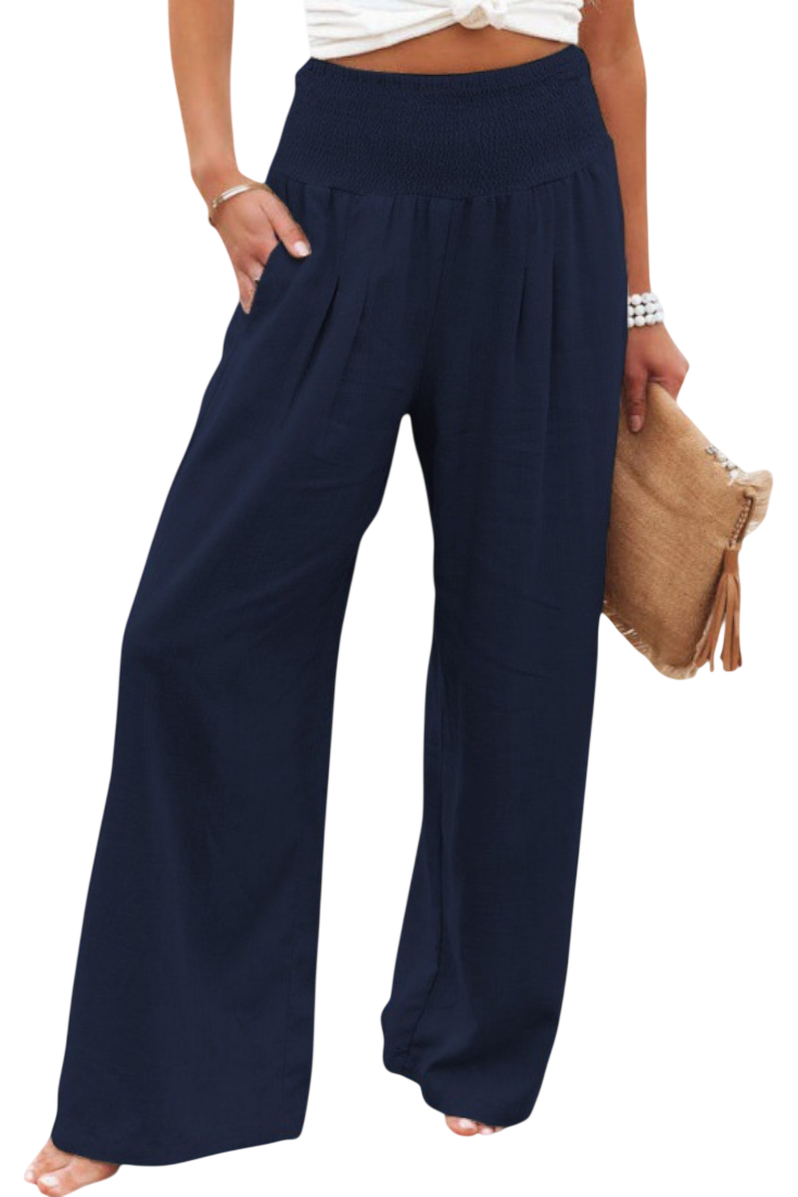 Lexia | Fluid Cotton-Linen Pants