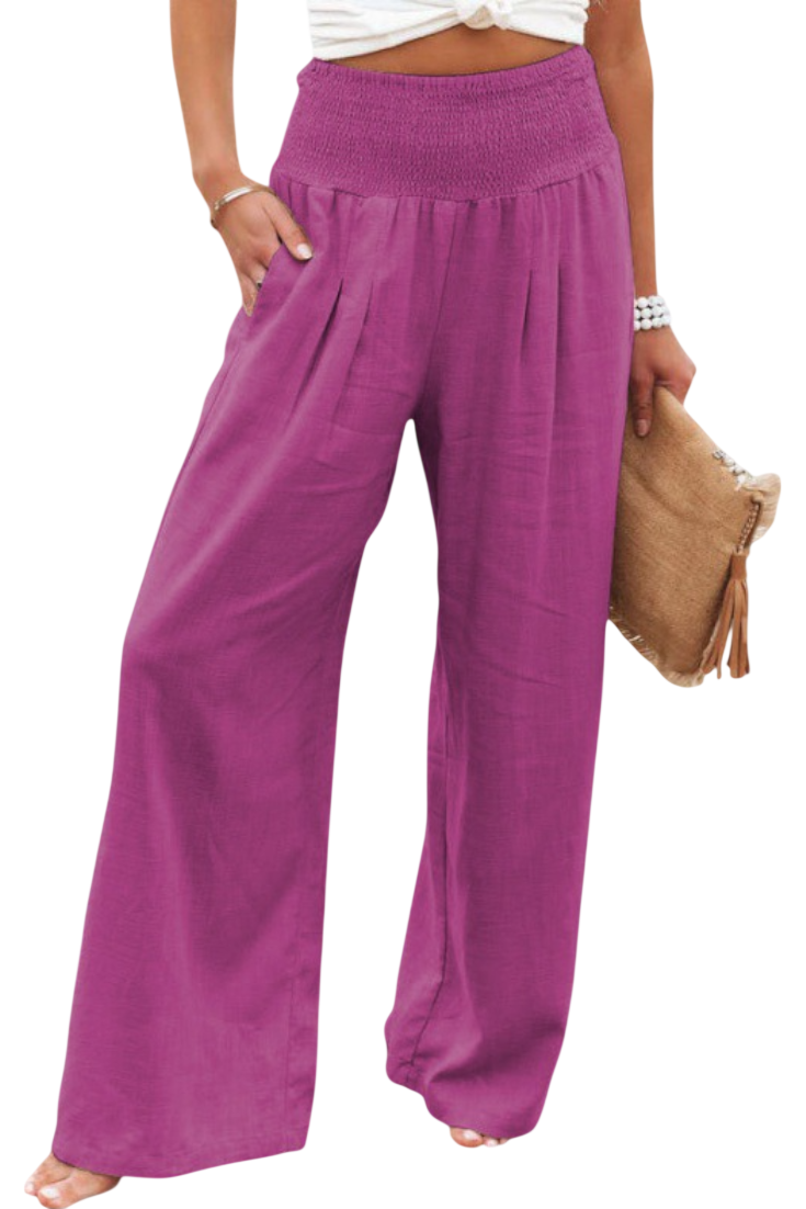 Lexia | Fluid Cotton-Linen Pants