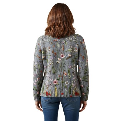 Maurine | Vintage Floral Print Turtleneck Sweater
