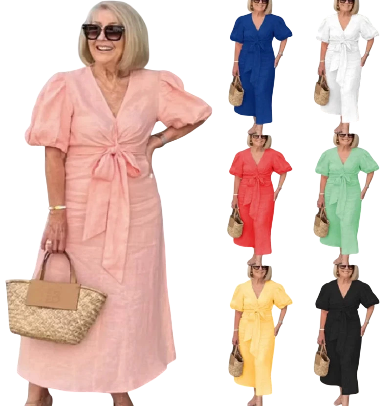 Stella - Robe élégante à col en V