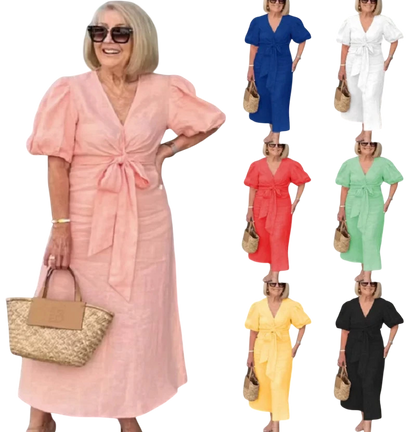Stella - Elegant V-Neck Dress