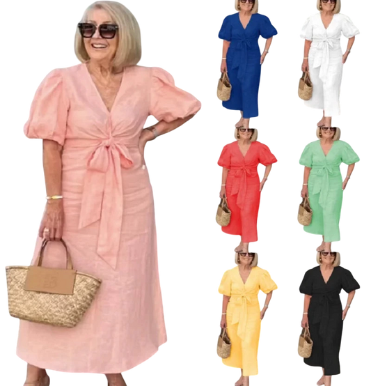 Stella - Elegant V-Neck Dress
