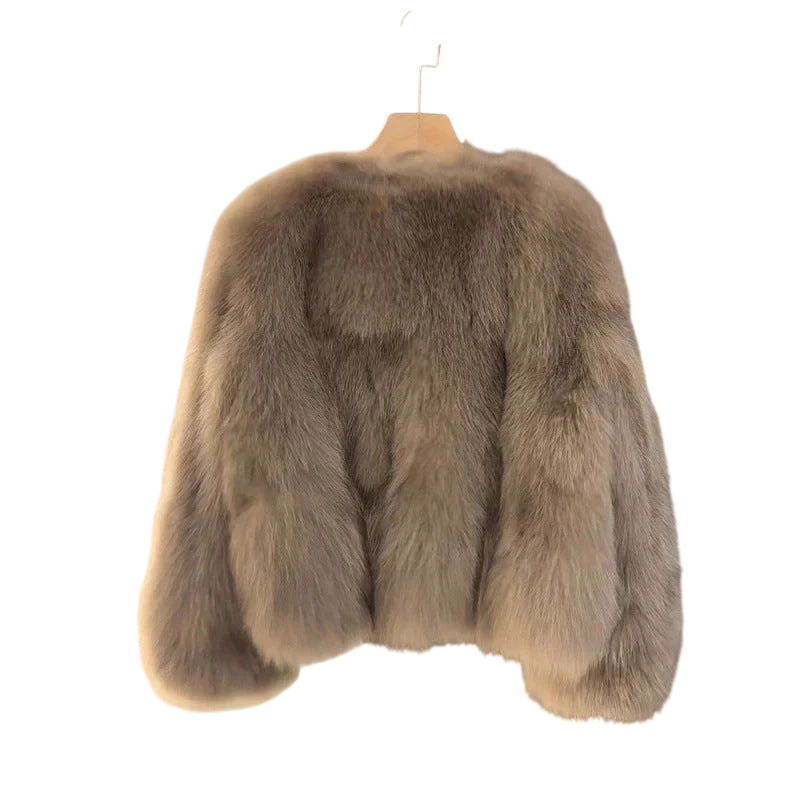 Aurélia - Blouson court effet fourrure de renard