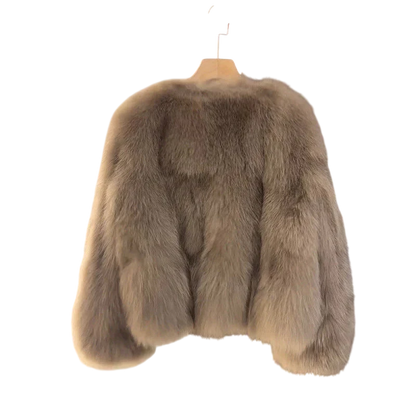 Aurelia - Short Fox Fur Effect Jacket