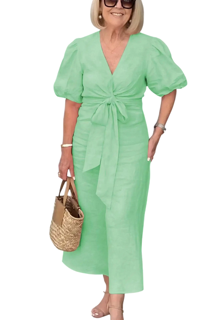 Stella - Elegant V-Neck Dress