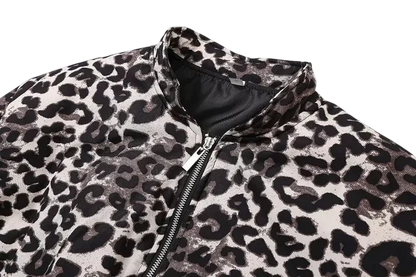 Fiona - Autumn Bomber Jacket with Animal Print