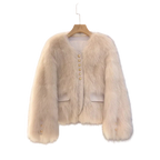 Aurélia - Blouson court effet fourrure de renard