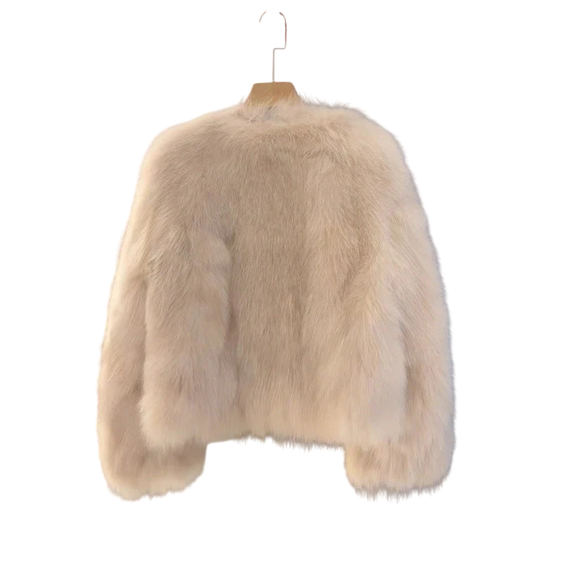 Aurélia - Blouson court effet fourrure de renard