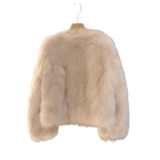 Aurélia - Blouson court effet fourrure de renard