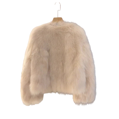 Aurelia - Short Fox Fur Effect Jacket