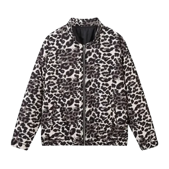 Fiona - Blouson aviateur d'automne à imprimé animal