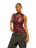 SERAN™ | Haut élégant en similicuir pour femme