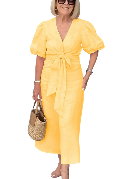 Stella - Elegant V-Neck Dress