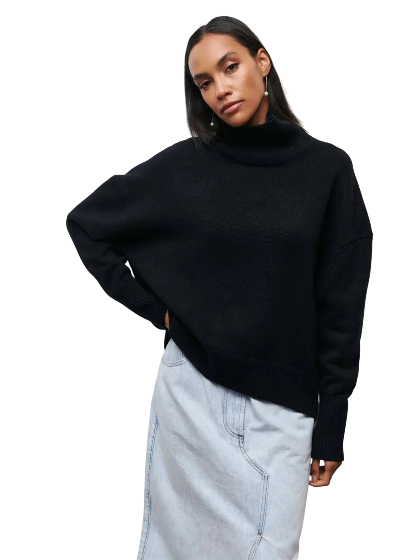 Cittra – Oversized Ribbed Turtleneck Sweater