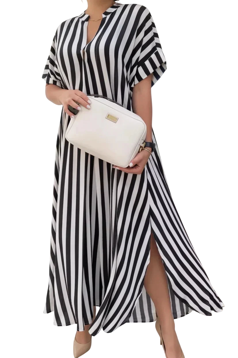 Teyona – Robe longue rayée
