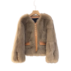 Aurélia - Blouson court effet fourrure de renard
