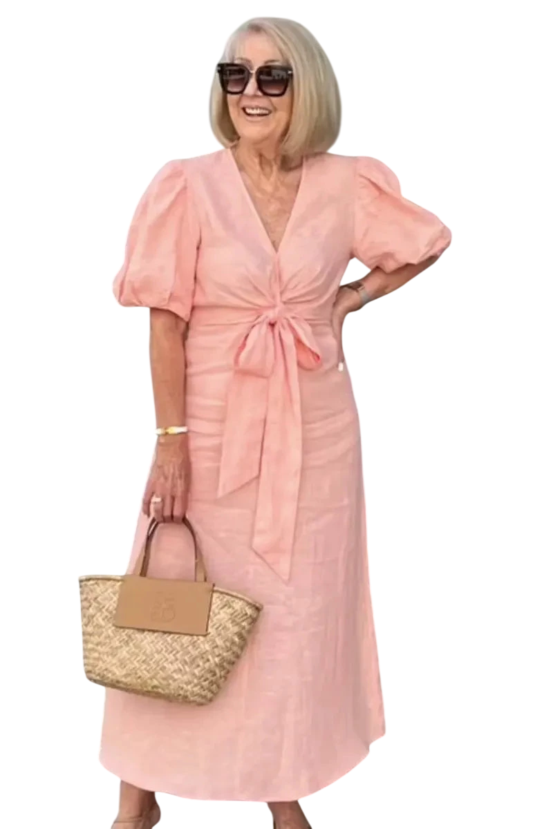 Stella - Robe élégante à col en V