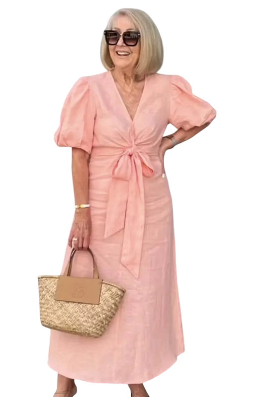 Stella - Elegant V-Neck Dress