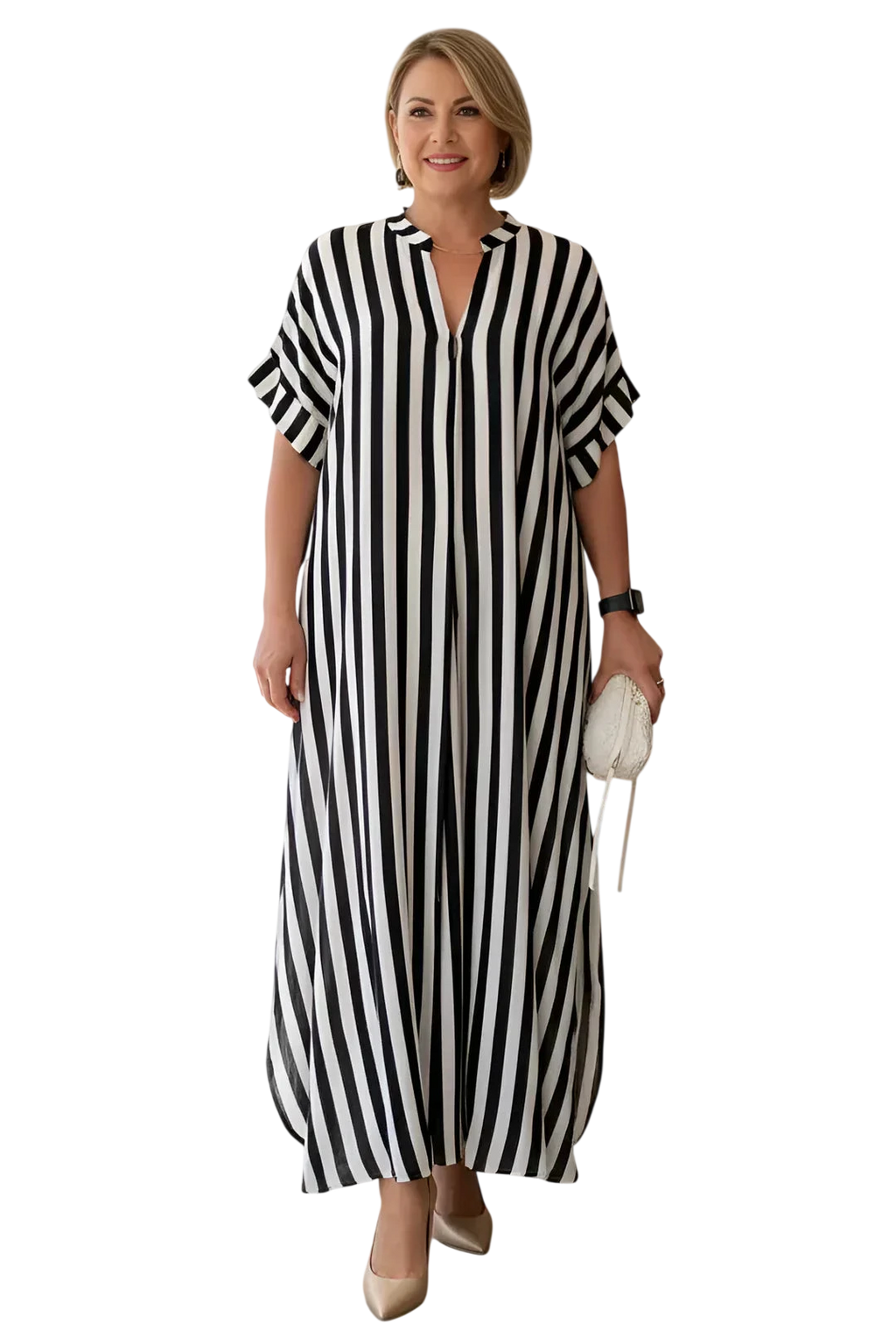 Teyona – Robe longue rayée