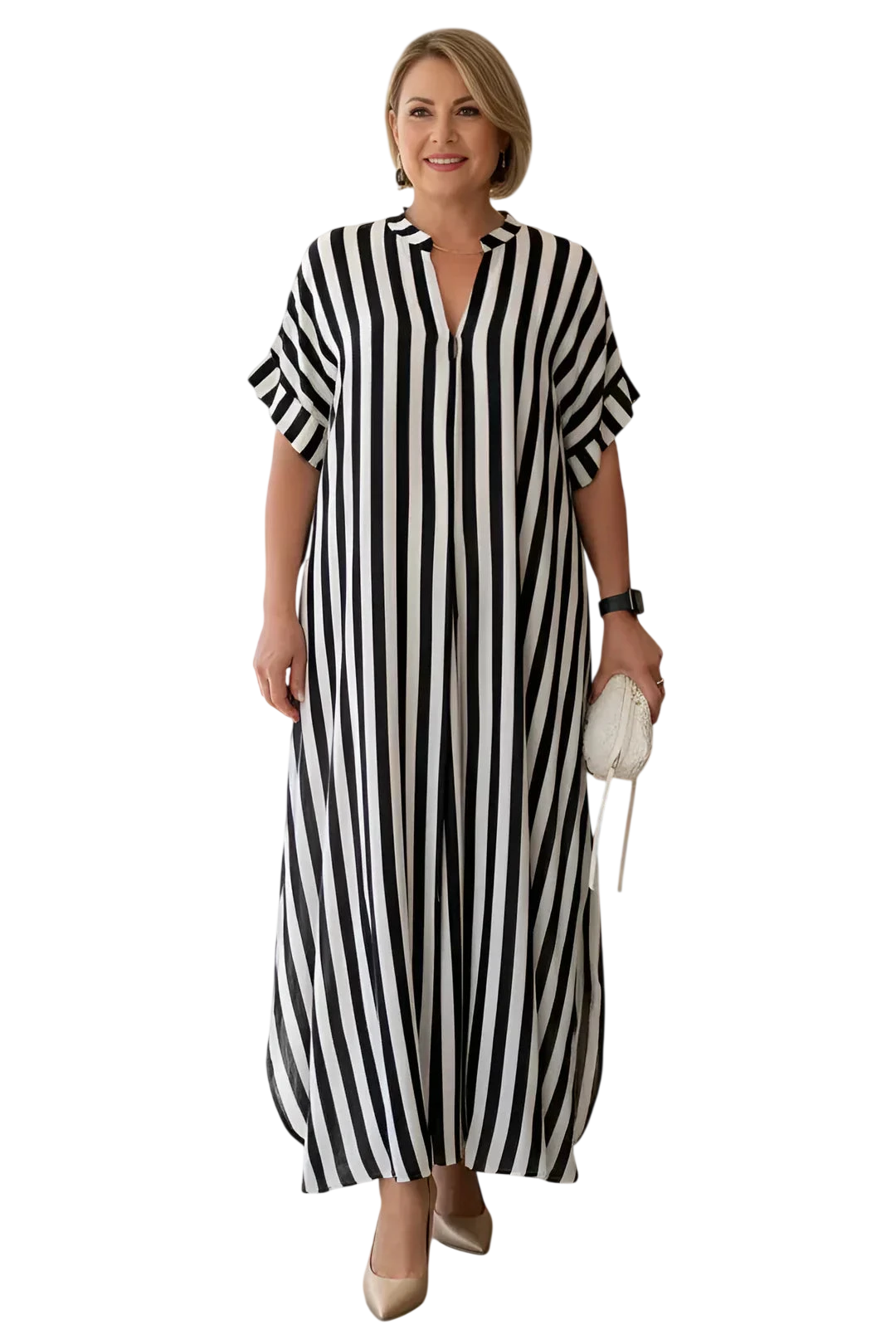 Teyona – Robe longue rayée