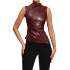 SERAN™ | Haut élégant en similicuir pour femme