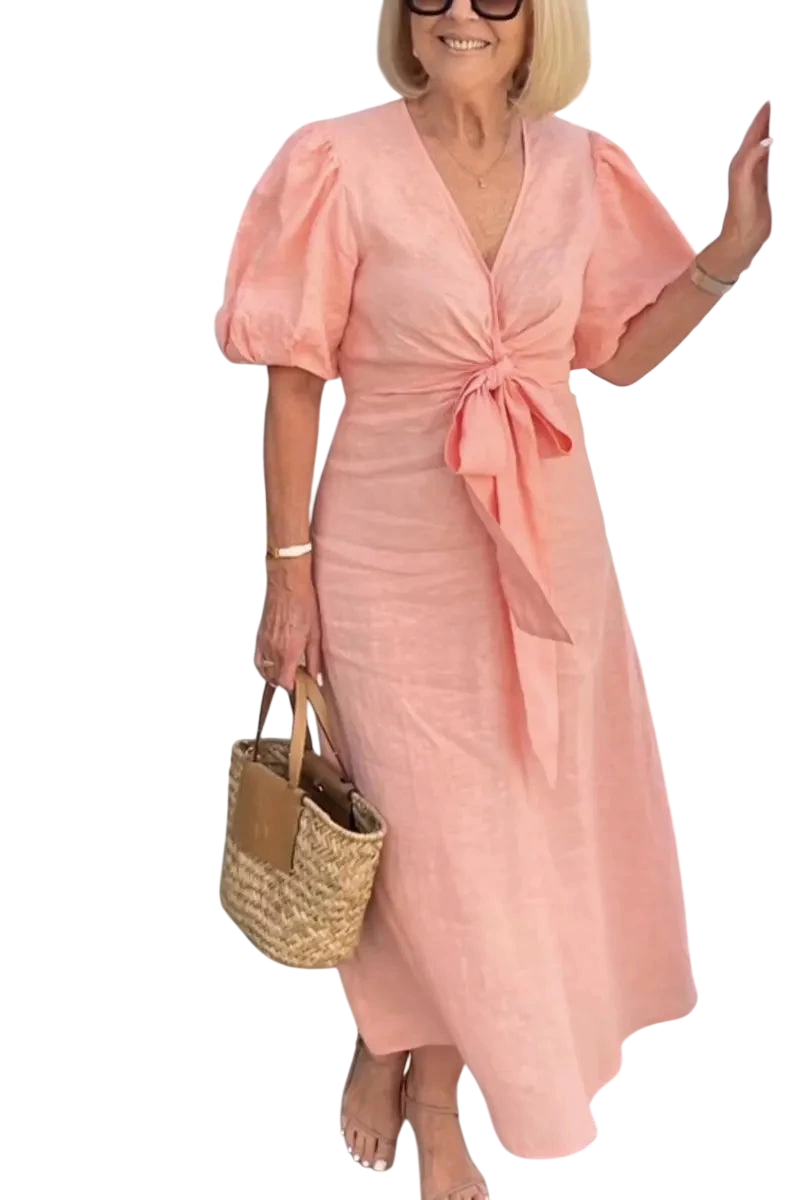 Stella - Robe élégante à col en V