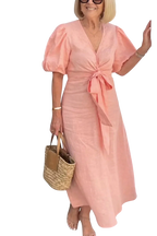 Stella - Robe élégante à col en V