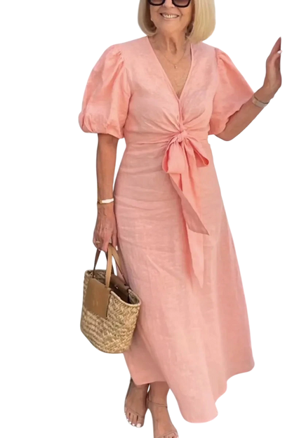 Stella - Elegant V-Neck Dress