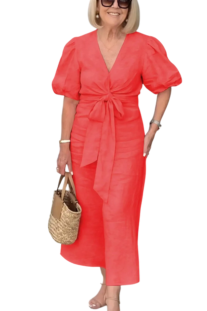 Stella - Elegant V-Neck Dress