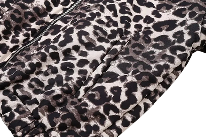 Fiona - Autumn Bomber Jacket with Animal Print