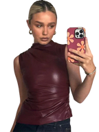 SERAN™ | Haut élégant en similicuir pour femme