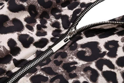 Fiona - Autumn Bomber Jacket with Animal Print