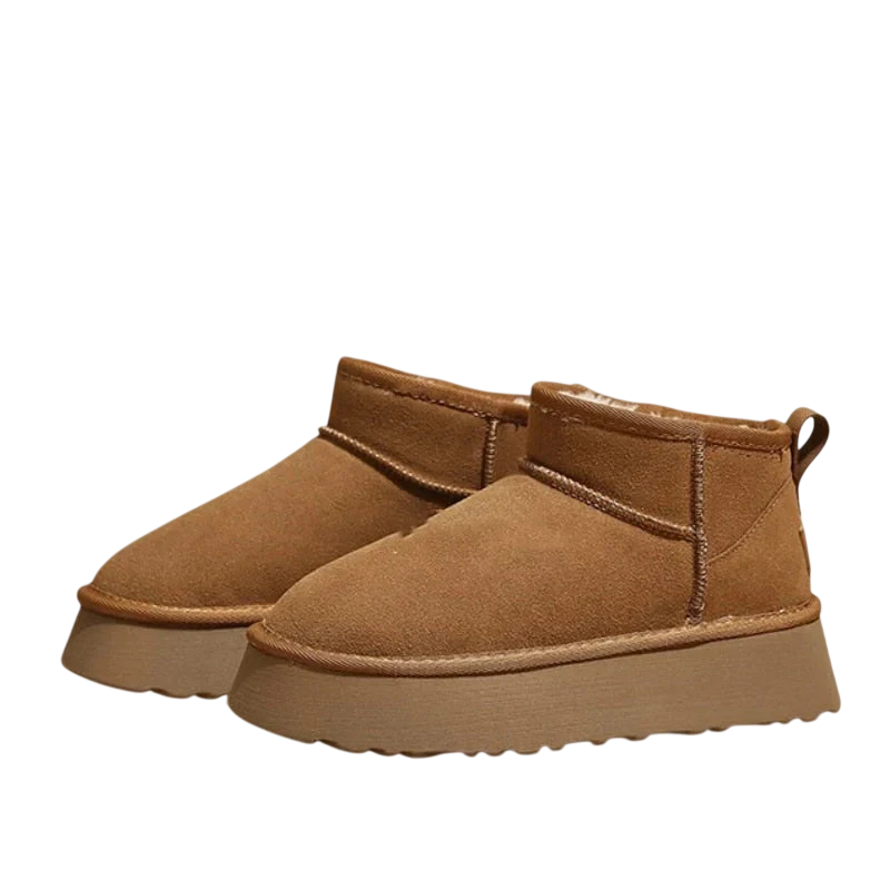 Bottes compensées duveteuses